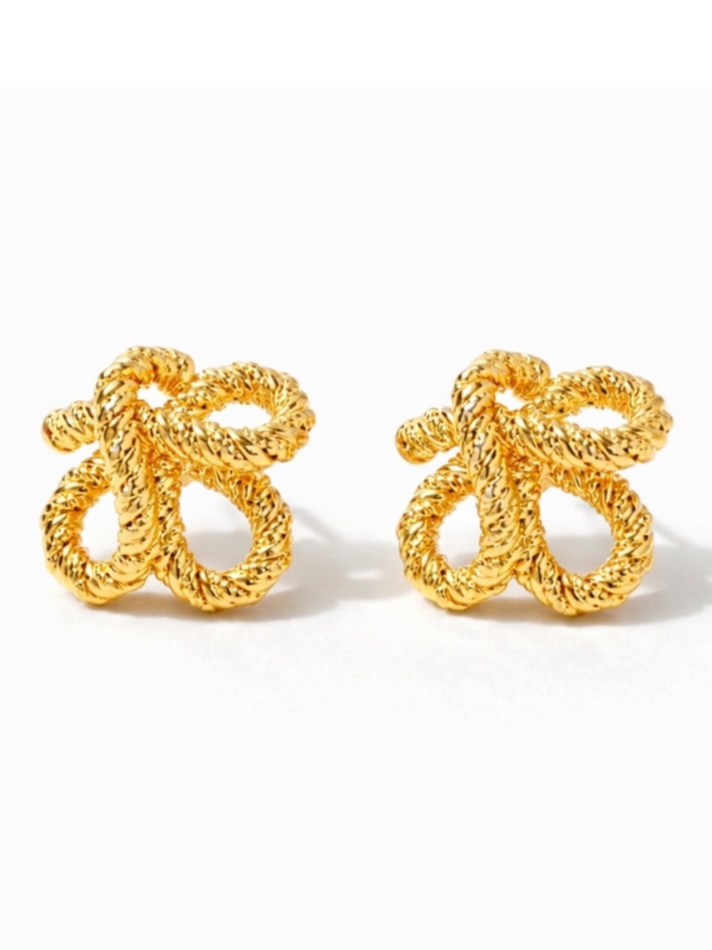 New! Gold Sailors Knot Post Earrings NWOT (1007)